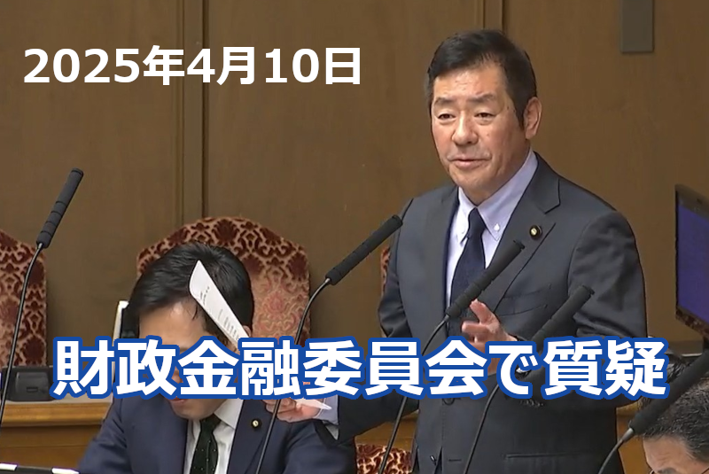 2025年4月10日 財政金融委員会で国際開発協会（IDA）法案を審議